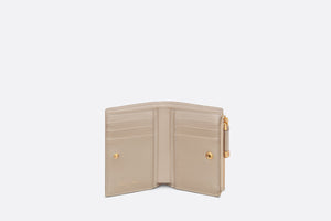Dior Caro Dahlia Wallet • Sand-Colored Supple Cannage Calfskin