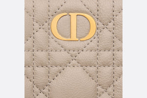 Dior Caro Dahlia Wallet • Sand-Colored Supple Cannage Calfskin