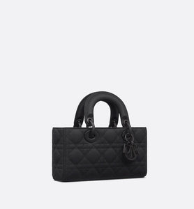 Small Lady D-Joy Bag • Ultramatte Black Cannage Calfskin