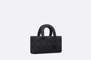 Small Lady D-Joy Bag • Ultramatte Black Cannage Calfskin