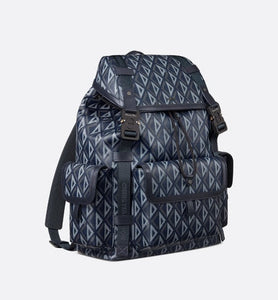 Dior Hit The Road Backpack • Navy Blue CD Diamond Canvas