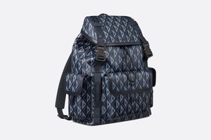 Dior Hit The Road Backpack • Navy Blue CD Diamond Canvas