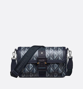 Dior Hit The Road Bag with Strap • Navy Blue CD Diamond Canvas