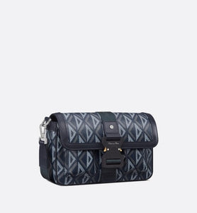 Dior Hit The Road Bag with Strap • Navy Blue CD Diamond Canvas