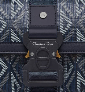 Dior Hit The Road Bag with Strap • Navy Blue CD Diamond Canvas