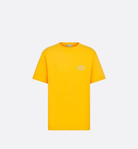 CD Icon Relaxed-Fit T-Shirt • Yellow Cotton Jersey