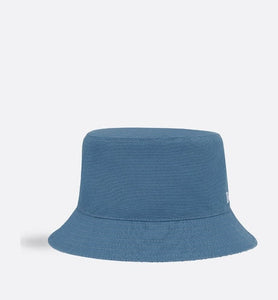 Reversible Dior Oblique Bucket Hat • Blue Cotton Canvas