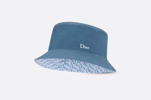 Reversible Dior Oblique Bucket Hat • Blue Cotton Canvas