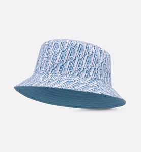 Reversible Dior Oblique Bucket Hat • Blue Cotton Canvas