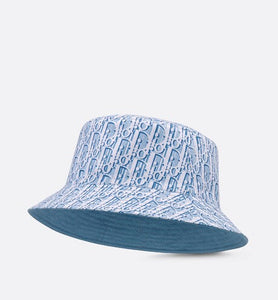 Reversible Dior Oblique Bucket Hat • Blue Cotton Canvas