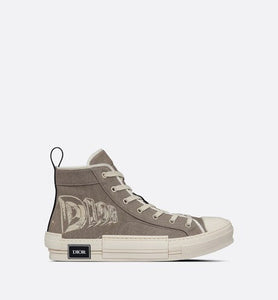 B23 High-Top Sneaker • Beige Canvas with AsteroDior Signature