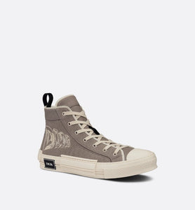 B23 High-Top Sneaker • Beige Canvas with AsteroDior Signature