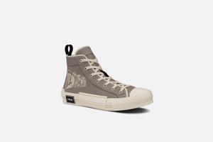 B23 High-Top Sneaker • Beige Canvas with AsteroDior Signature