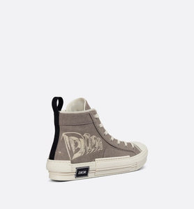 B23 High-Top Sneaker • Beige Canvas with AsteroDior Signature