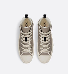 B23 High-Top Sneaker • Beige Canvas with AsteroDior Signature