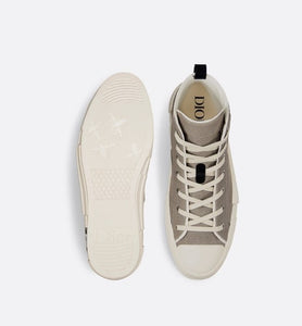 B23 High-Top Sneaker • Beige Canvas with AsteroDior Signature