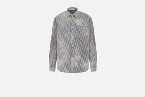 Dior Oblique Overshirt • Gray and Gold-Tone Cotton-Blend Twill