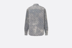 Dior Oblique Overshirt • Gray and Gold-Tone Cotton-Blend Twill