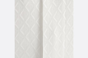 CD Diamond Shirt • White Silk-Blend Jacquard