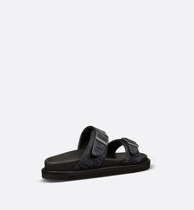 Dior Aqua Sandal • Black Dior Oblique Jacquard