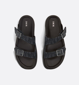 Dior Aqua Sandal • Black Dior Oblique Jacquard