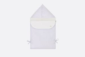 Sleeping Bag • Ivory Cotton Interlock and Poplin with Gray Stripes