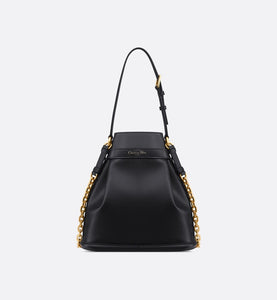 Medium C'est Dior Bag • Black CD-Embossed Calfskin