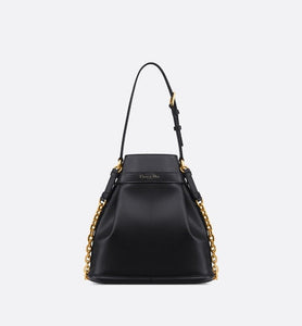 Medium C'est Dior Bag • Black CD-Embossed Calfskin