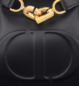 Medium C'est Dior Bag • Black CD-Embossed Calfskin