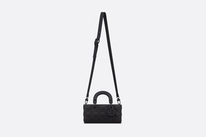 Small Lady D-Joy Bag • Ultramatte Black Cannage Calfskin
