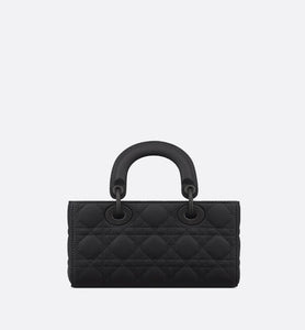 Small Lady D-Joy Bag • Ultramatte Black Cannage Calfskin