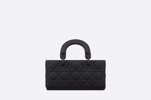Small Lady D-Joy Bag • Ultramatte Black Cannage Calfskin