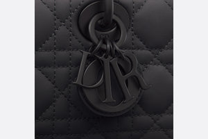 Small Lady D-Joy Bag • Ultramatte Black Cannage Calfskin