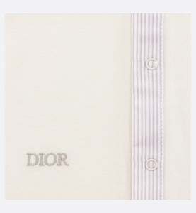 Newborn Gift Set • Ivory Cotton Interlock and Poplin with Gray Stripes