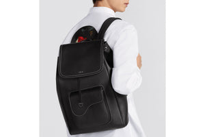 Saddle Backpack • Black Grained Calfskin