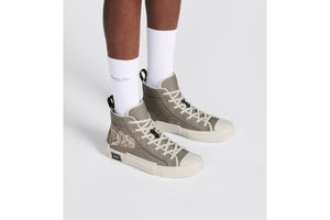 B23 High-Top Sneaker • Beige Canvas with AsteroDior Signature