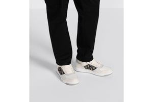 B27 Low-Top Sneaker • Cream and White Smooth Calfskin with Beige and Black Dior Oblique Jacquard
