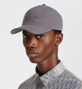 Christian Dior Couture Baseball Cap • Anthracite Gray Cotton Canvas