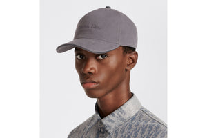 Christian Dior Couture Baseball Cap • Anthracite Gray Cotton Canvas