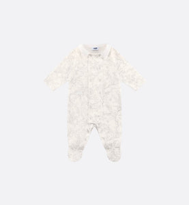Newborn Gift Set • Ivory Cotton Interlock with Light Gray Lily of the Valley Print
