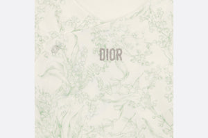 Gift Set with Three Long-Sleeved Onesies • Ivory Cotton Interlock with Green and Gray Lily of the Valley Print