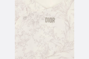 Gift Set with Three Long-Sleeved Onesies • Ivory Cotton Interlock with Green and Gray Lily of the Valley Print