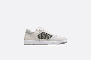 B27 Low-Top Sneaker • Cream and White Smooth Calfskin with Beige and Black Dior Oblique Jacquard