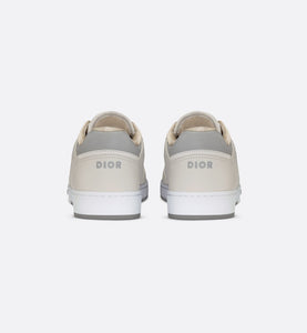 B27 Low-Top Sneaker • Cream and White Smooth Calfskin with Beige and Black Dior Oblique Jacquard