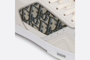 B27 Low-Top Sneaker • Cream and White Smooth Calfskin with Beige and Black Dior Oblique Jacquard