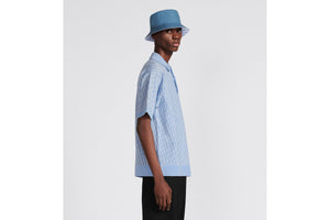 Dior Oblique Polo Shirt • Blue Cotton Jacquard