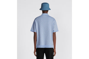 Dior Oblique Polo Shirt • Blue Cotton Jacquard