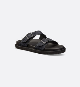 Dior Aqua Sandal • Black Dior Oblique Jacquard