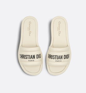 Every-D Slide • White Embossed Lambskin