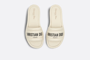 Every-D Slide • White Embossed Lambskin